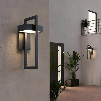 GeoLampe LED Buitenwandlamp | Moderne Waterdichte Wandlamp van Roestvrij Staal voor Tuin, Entree & Balkon