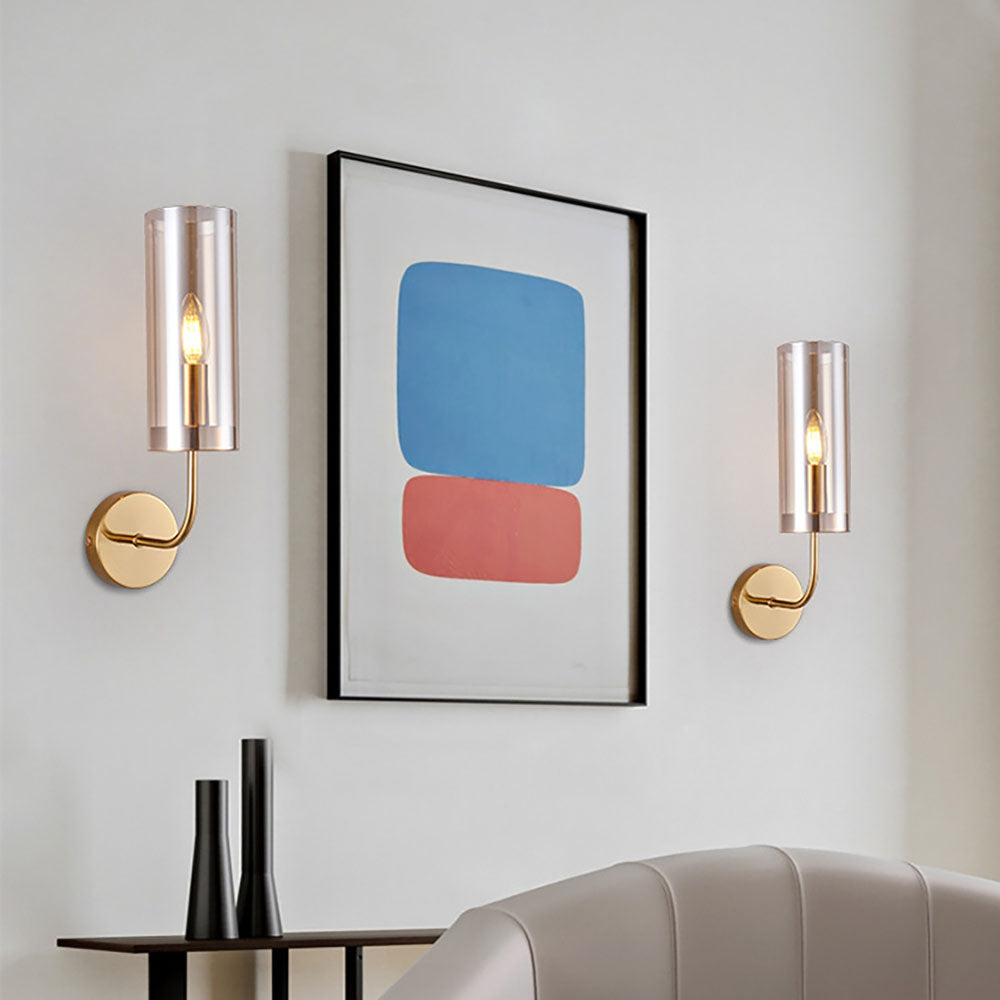 GoldMist | Cilinder glazen wandlamp