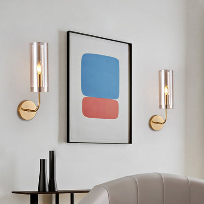 GoldMist | Cilinder glazen wandlamp