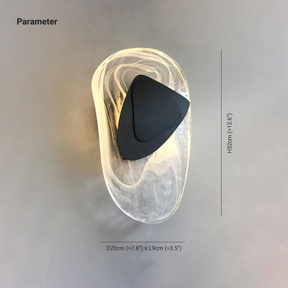 AuraGlass | Moderne kunst glazen wandlamp
