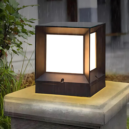 GlimmerCube | Stijlvolle LED vloerlamp voor buiten voor een elegant tuinontwerp