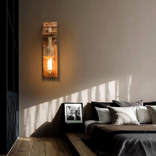 RopeBeam | Wandlamp van hout en touw