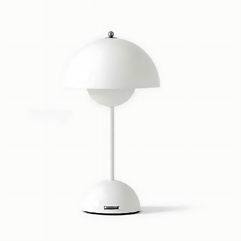 SchickerPilz | Elegante LED Paddenstoellamp van Metaal & Glas | Sfeervolle Tafellamp met Warm Licht