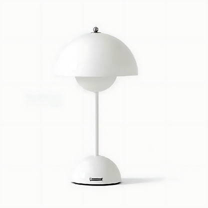 SchickerPilz | Elegante LED Paddenstoellamp van Metaal & Glas | Sfeervolle Tafellamp met Warm Licht