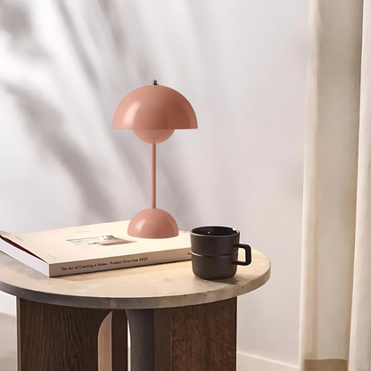 Paddenstoelvormige LED Tafellamp | Draadloze Oplaadbare Lamp met Touchbediening & Dimbaar Licht
