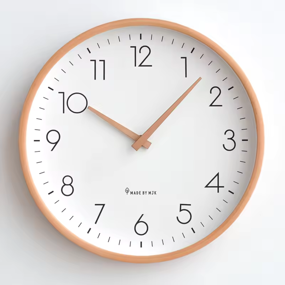 Modern Solid Wood Wall Clock Nordic Design