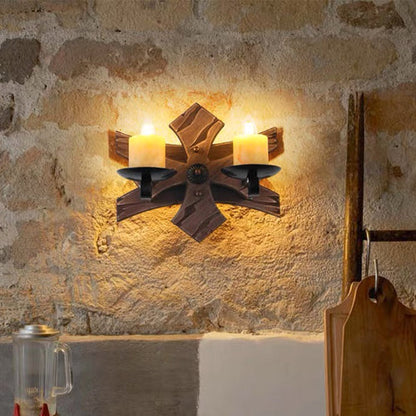 LodgeGlow | Dubbele Lantaarn Rustieke Wandlamp