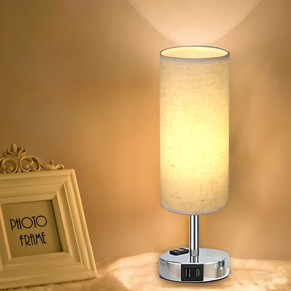 ToucheLuxe | Elegante tafellamp met aanraakfunctie en USB-oplaadpoorten