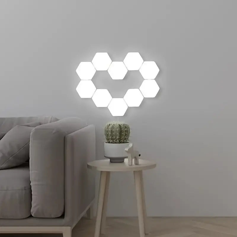 GlowFlow | Creatieve & Luxe Zeshoekige LED Wandlamp