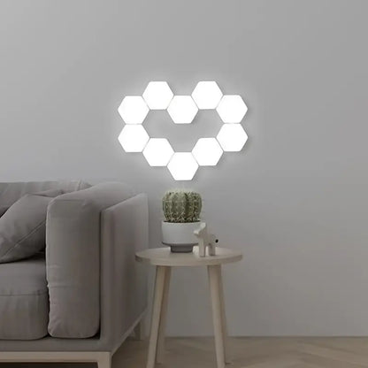 GlowFlow | Creatieve & Luxe Zeshoekige LED Wandlamp