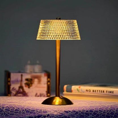 Glanzora | Retro kristallen tafellamp met moderne flair