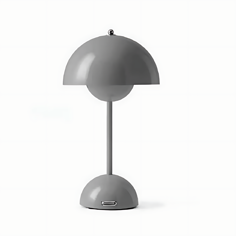 SchickerPilz | Elegante LED Paddenstoellamp van Metaal & Glas | Sfeervolle Tafellamp met Warm Licht