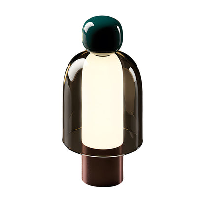 Moderne en draagbare dimbare tafellamp van helder glas
