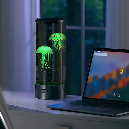 AquaWelle | Rustgevende LED lavatafellamp met betoverende kwallenbewegingen voor een ontspannen sfeer
