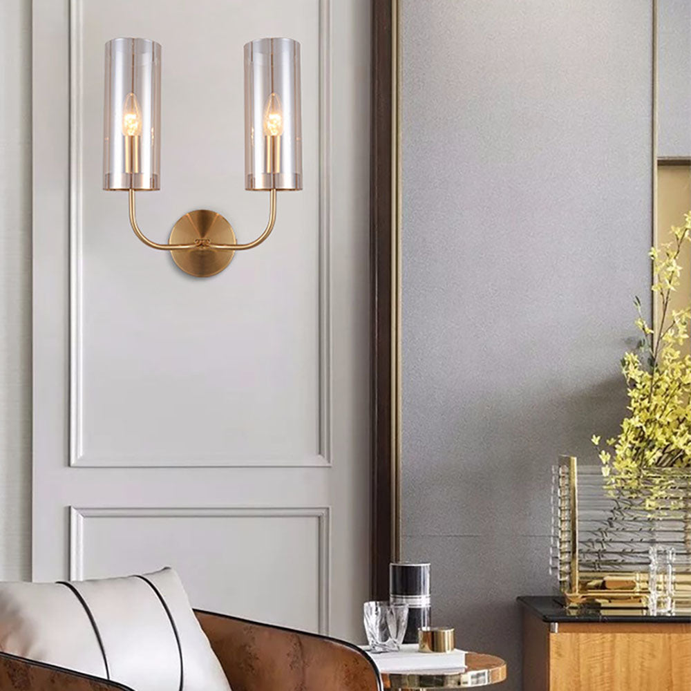 GoldMist | Cilinder glazen wandlamp