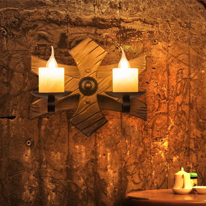 LodgeGlow | Dubbele Lantaarn Rustieke Wandlamp