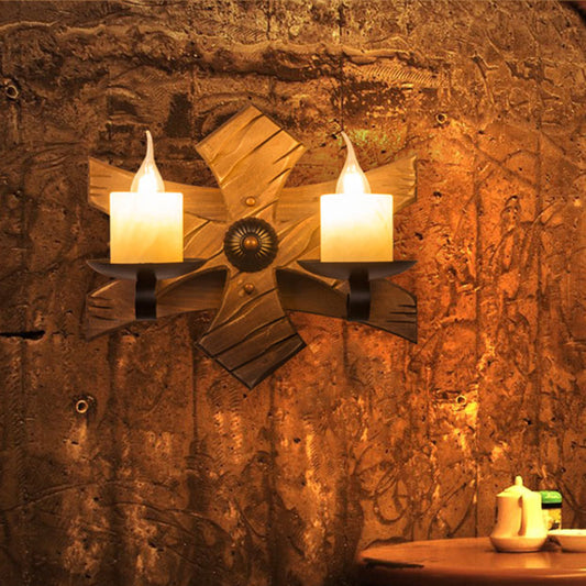 LodgeGlow | Dubbele Lantaarn Rustieke Wandlamp