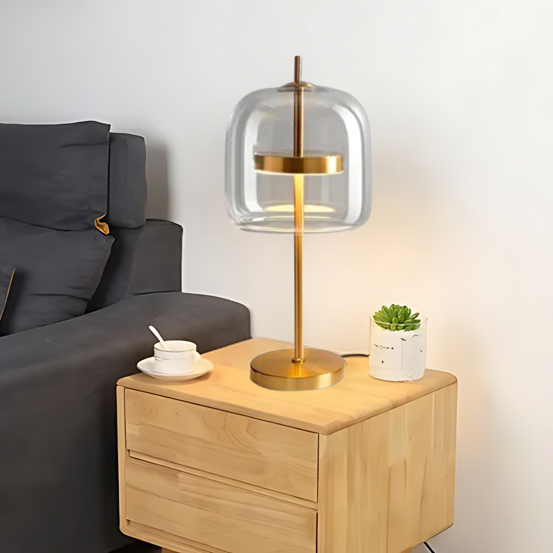 GlassColours | Stijlvolle Tafellamp van Gekleurd Glas & IJzer | Moderne Sfeerverlichting