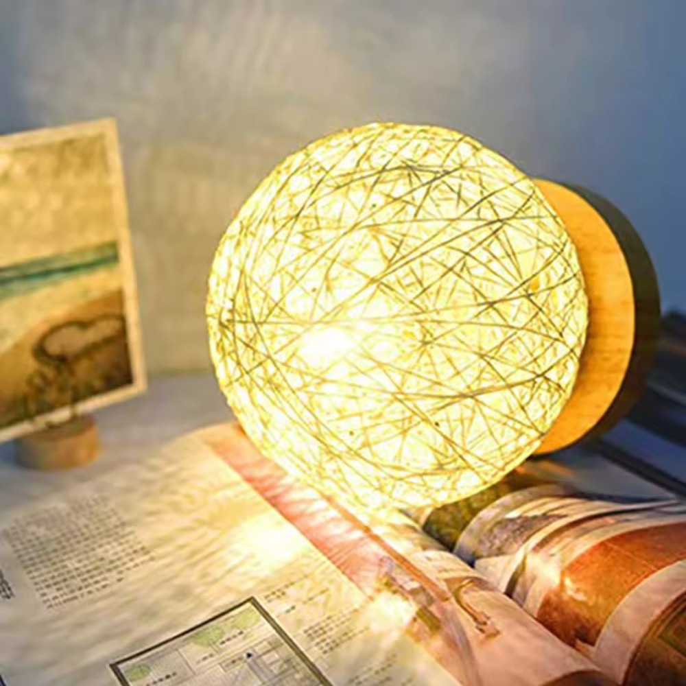 LED rotan bal bureaulamp nachtlamp licht