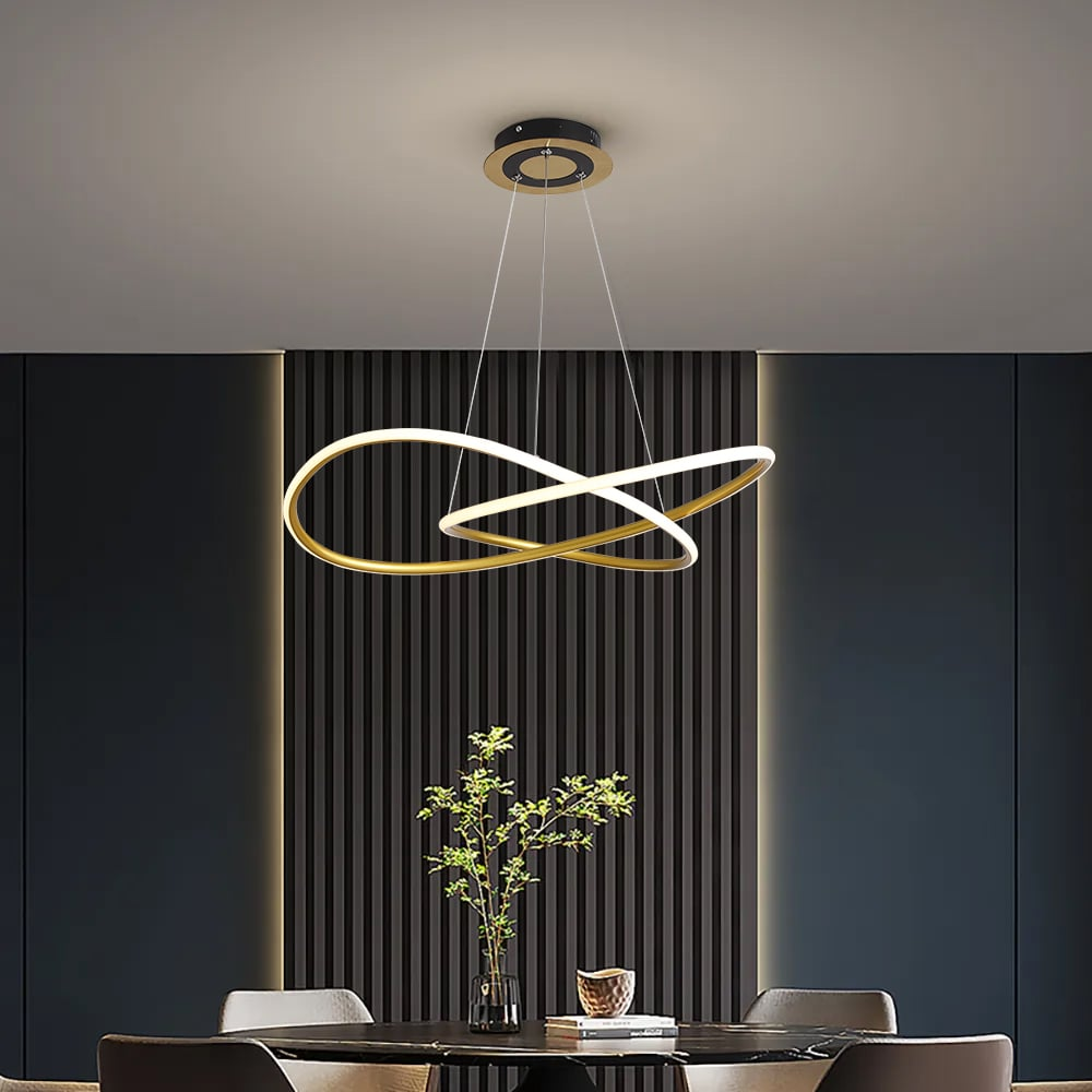 Minimalistische Gouden Cirkel Hanglamp LED Plafondlamp