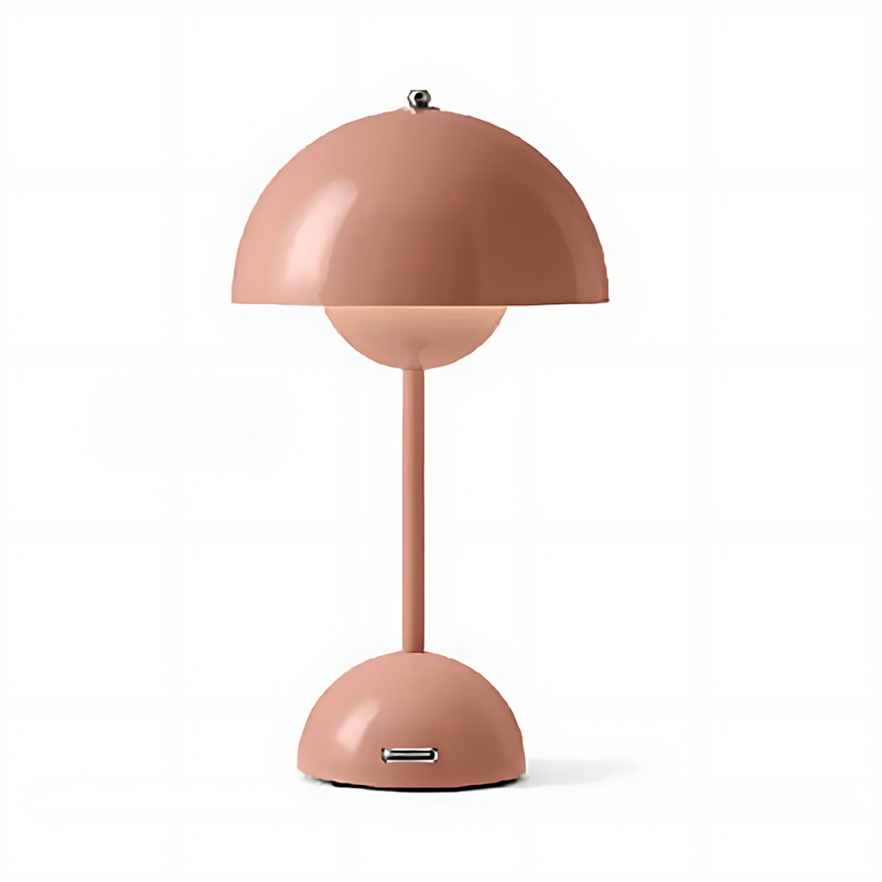 SchickerPilz | Elegante LED Paddenstoellamp van Metaal & Glas | Sfeervolle Tafellamp met Warm Licht