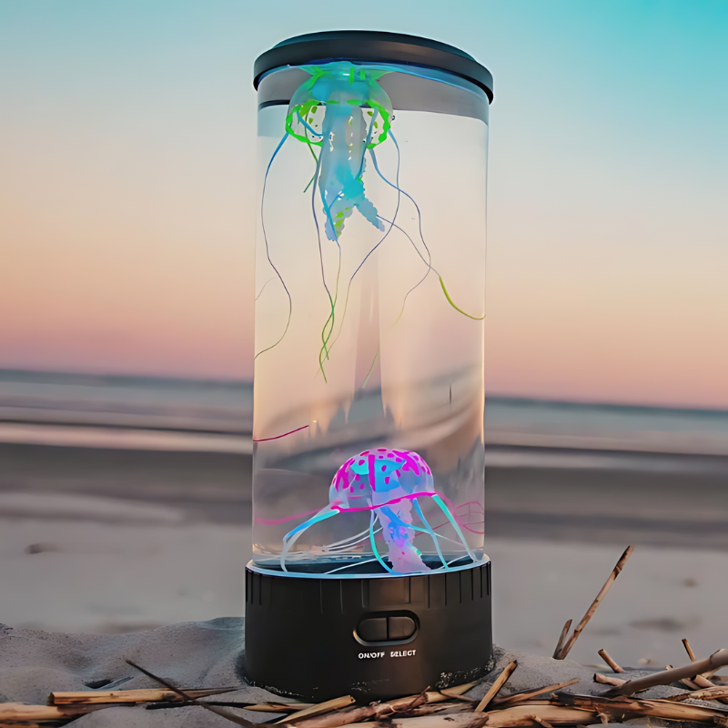 AquaWelle | Rustgevende LED lavatafellamp met betoverende kwallenbewegingen voor een ontspannen sfeer