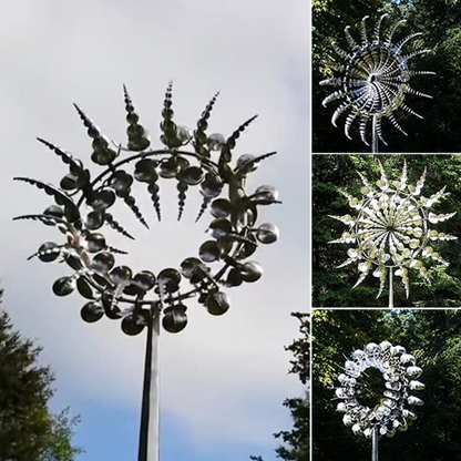 Unieke magische metalen windmolen