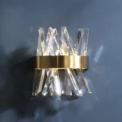 CrystalCrown | Gouden kristallen wandlamp