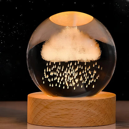 Lichtgevende kristallen bol