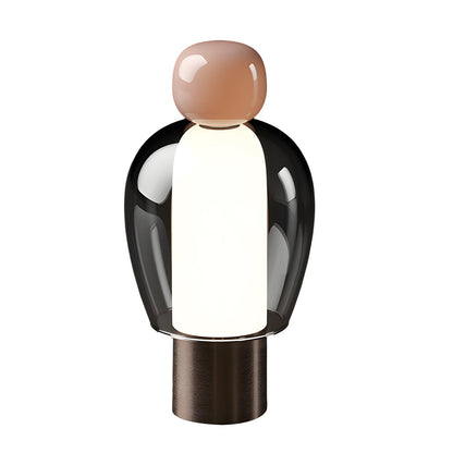 Moderne en draagbare dimbare tafellamp van helder glas