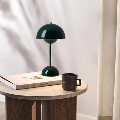 Paddenstoelvormige LED Tafellamp | Draadloze Oplaadbare Lamp met Touchbediening & Dimbaar Licht