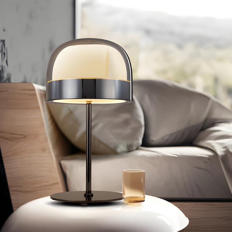 Glass magic | Elegante tafellamp met tweelaags nachtlampje voor stijlvolle kamers