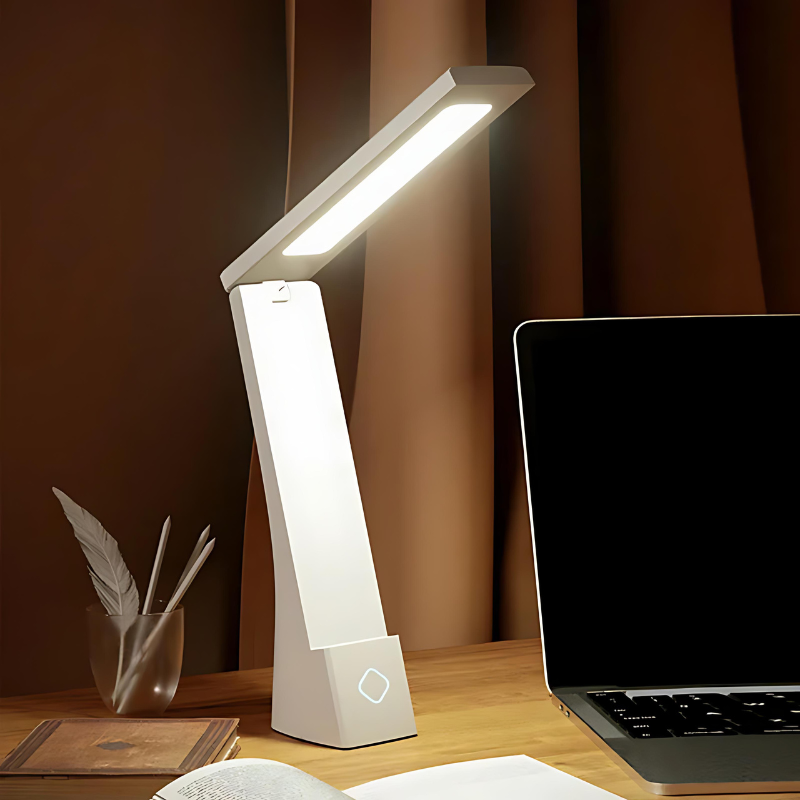 BerührenFlex | Opvouwbare tafellamp met aanraaksensor voor moeiteloze bediening in de moderne werkomgeving.