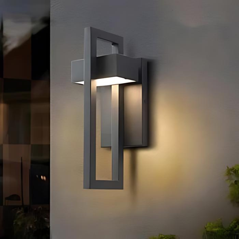 GeoLampe LED Buitenwandlamp | Moderne Waterdichte Wandlamp van Roestvrij Staal voor Tuin, Entree & Balkon