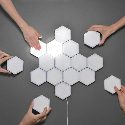 GlowFlow | Creatieve & Luxe Zeshoekige LED Wandlamp