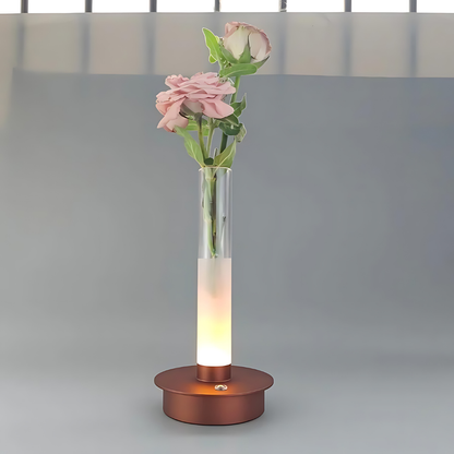FloraLux | Elegante dimbare tafellamp met geïntegreerde bloemenhouder voor een stijlvolle sfeer