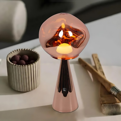 LavaGlow Mini LED Tafellamp | Compacte USB Lamp met Sfeervolle Verlichting voor Bureau, Nachtkastje & Woonkamer