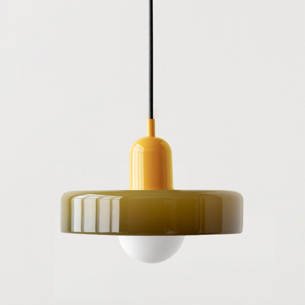 StiloGlas | Kleurrijke Hanglamp in Bauhaus-stijl – Glas-in-lood Design & Modern Vakmanschap