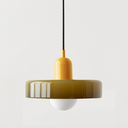 StiloGlas | Kleurrijke Hanglamp in Bauhaus-stijl – Glas-in-lood Design & Modern Vakmanschap