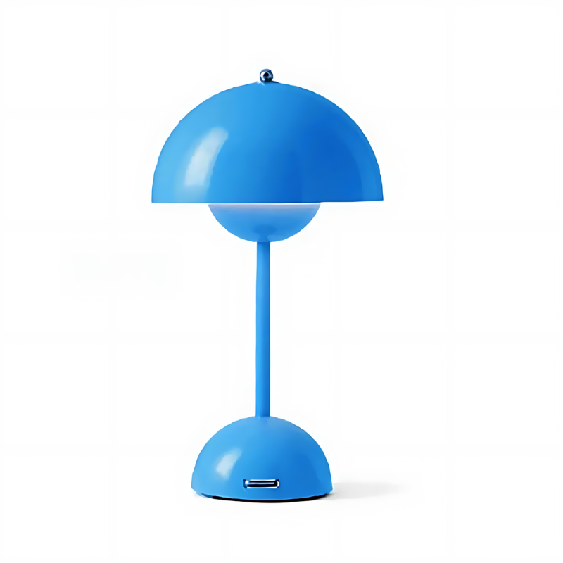 SchickerPilz | Elegante LED Paddenstoellamp van Metaal & Glas | Sfeervolle Tafellamp met Warm Licht