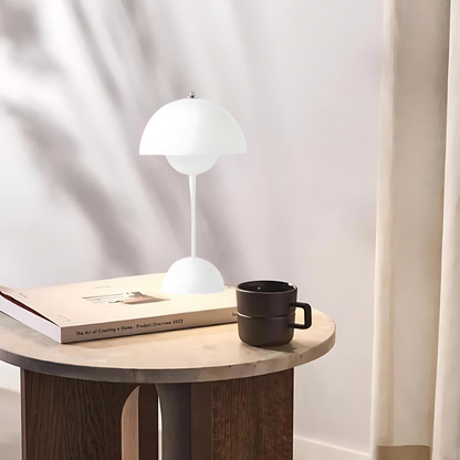 Paddenstoelvormige LED Tafellamp | Draadloze Oplaadbare Lamp met Touchbediening & Dimbaar Licht
