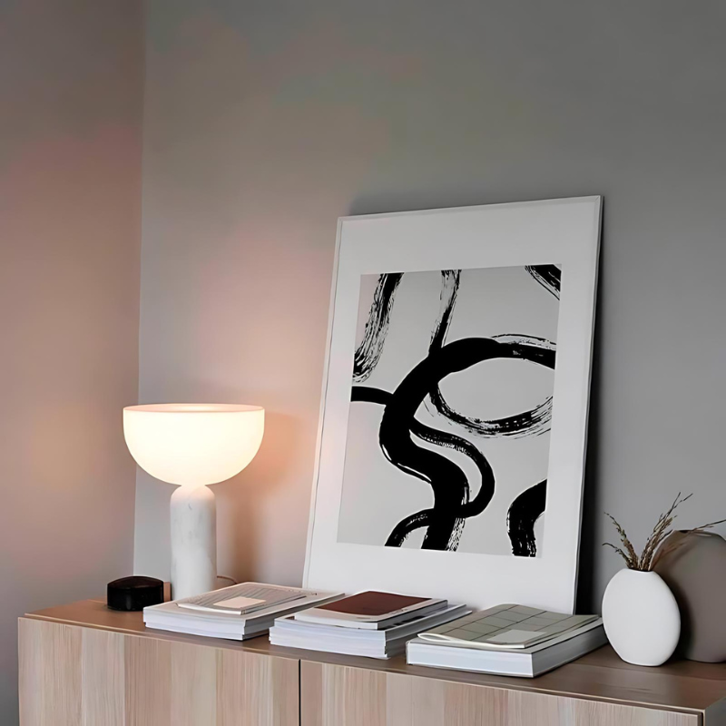 MarmoLux | Elegante marmeren tafellamp voor een stijlvolle ambiance