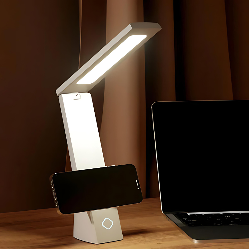 BerührenFlex | Opvouwbare tafellamp met aanraaksensor voor moeiteloze bediening in de moderne werkomgeving.