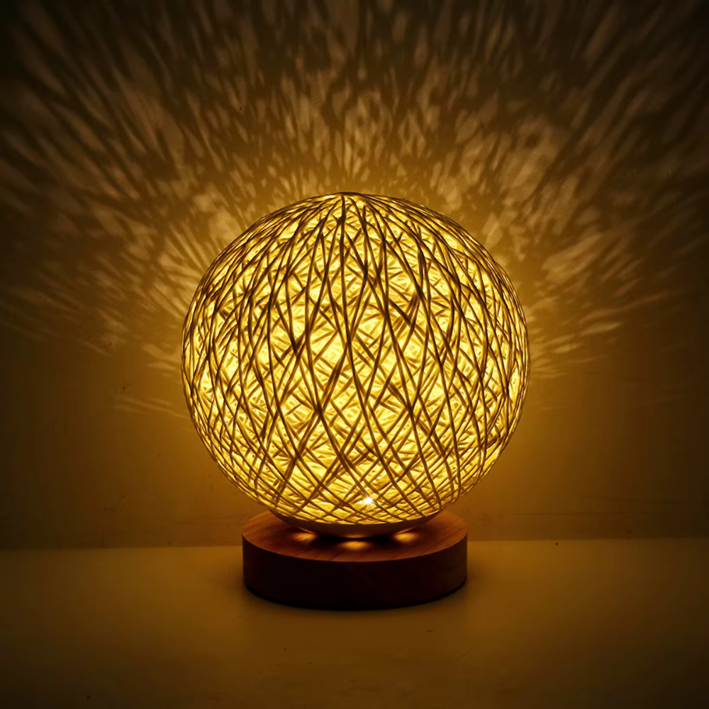LED rotan bal bureaulamp nachtlamp licht