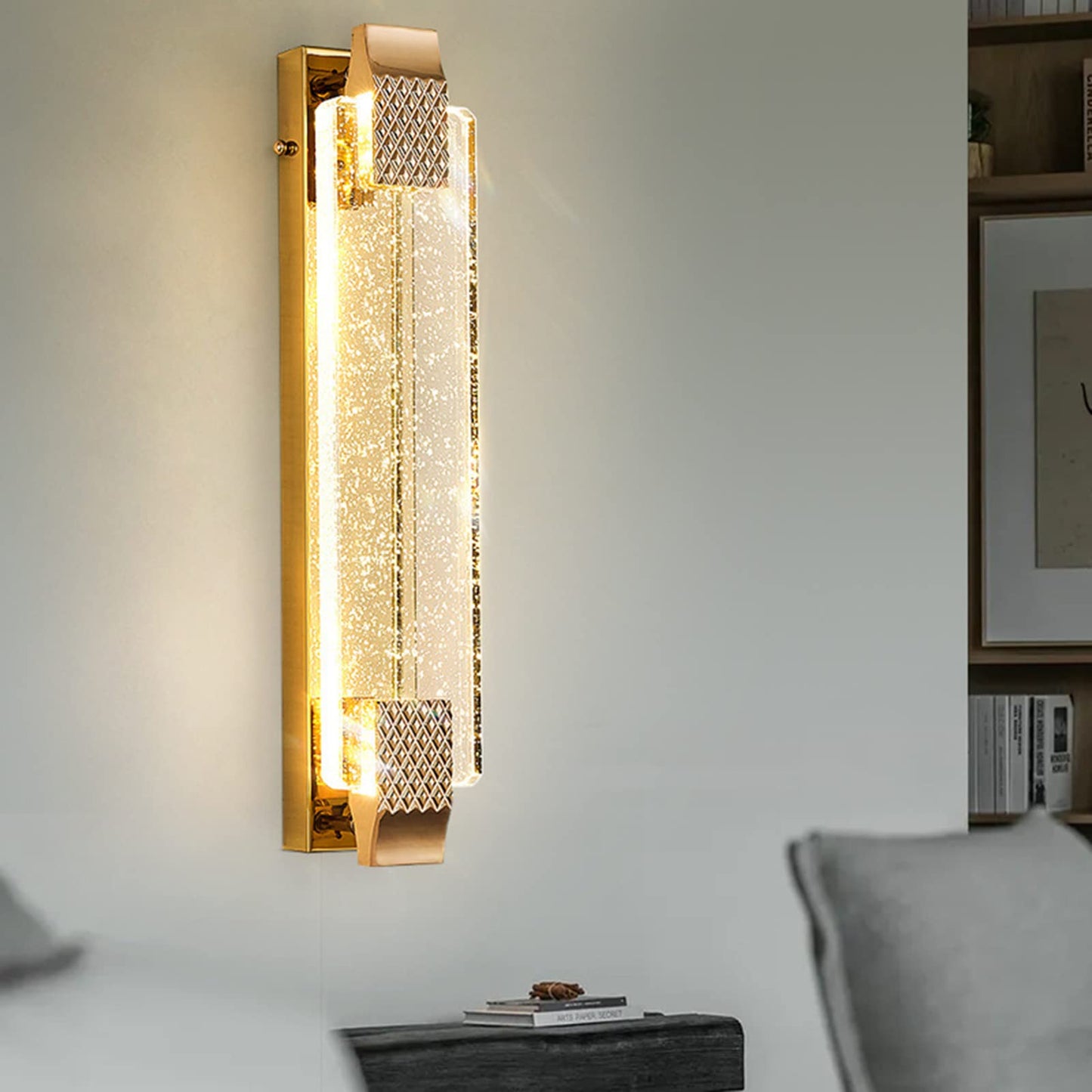 LuxeLine | Dimbare kristallen wandlamp