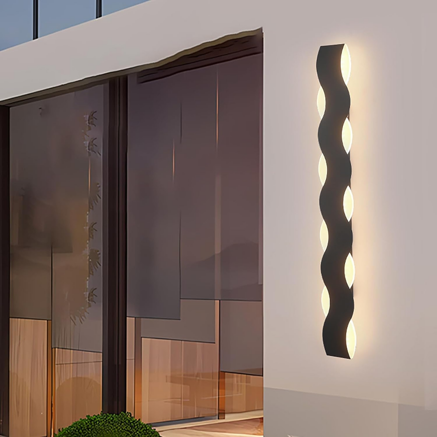 Golfvormige Buiten Wandlamp