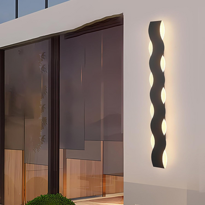 Golfvormige Buiten Wandlamp