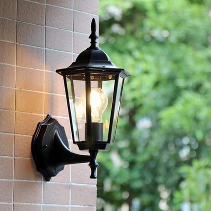 Retro Glazen Buiten Tuin Wandlamp