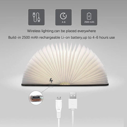 Betoverde Boekenlamp Voor  Op Tafel Met Warm Licht