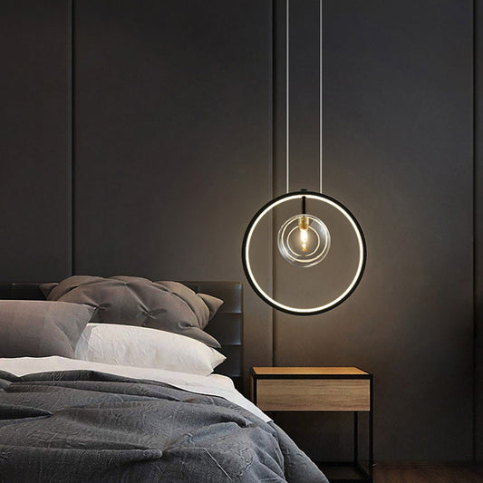 BubbleLuxe - Scandinavische glazen hanglamp met ring